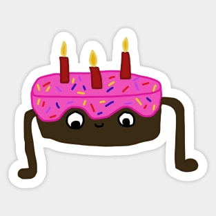 Birthday Cake Creature Sticker